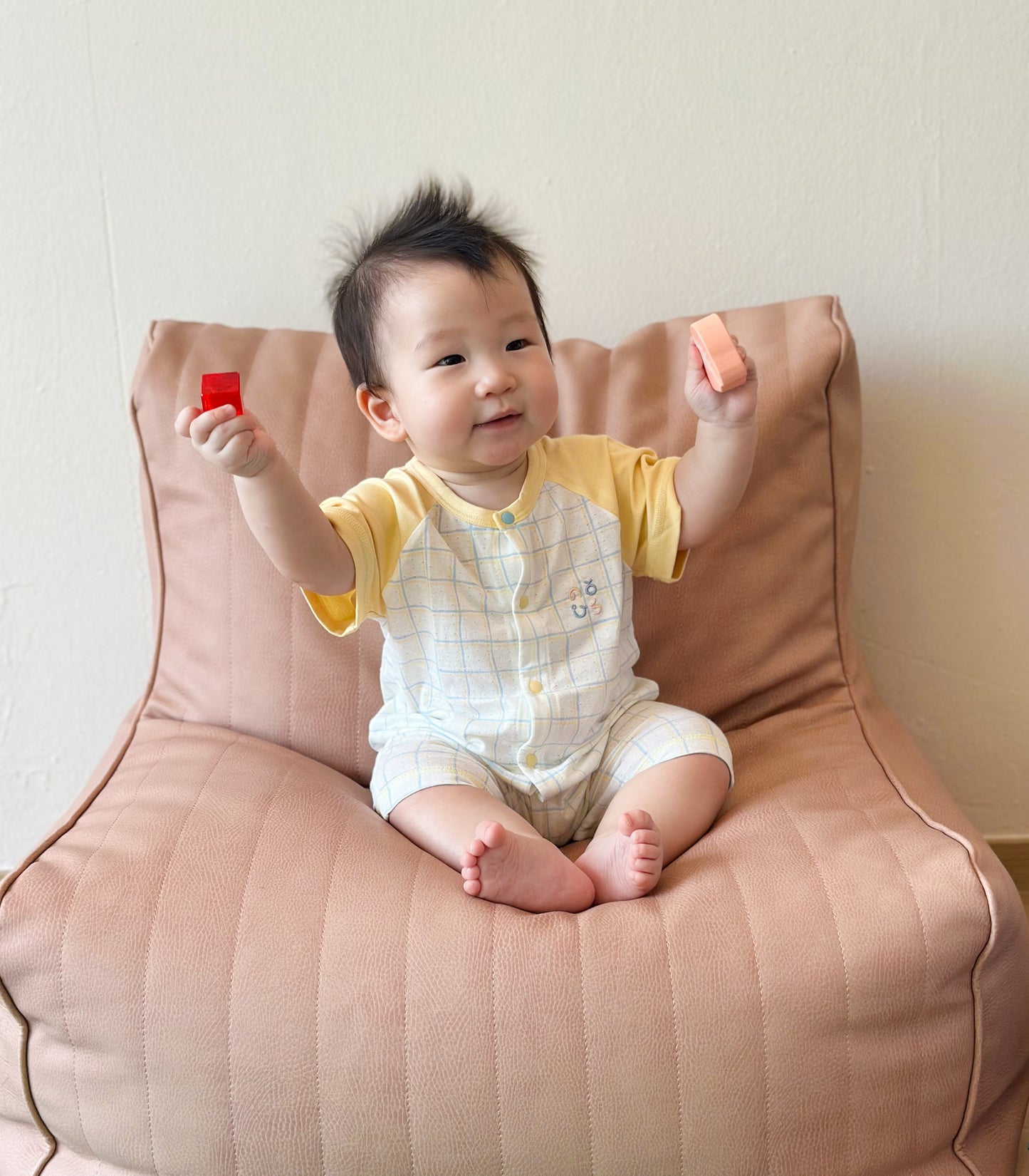 Sunshine Gingham Romper