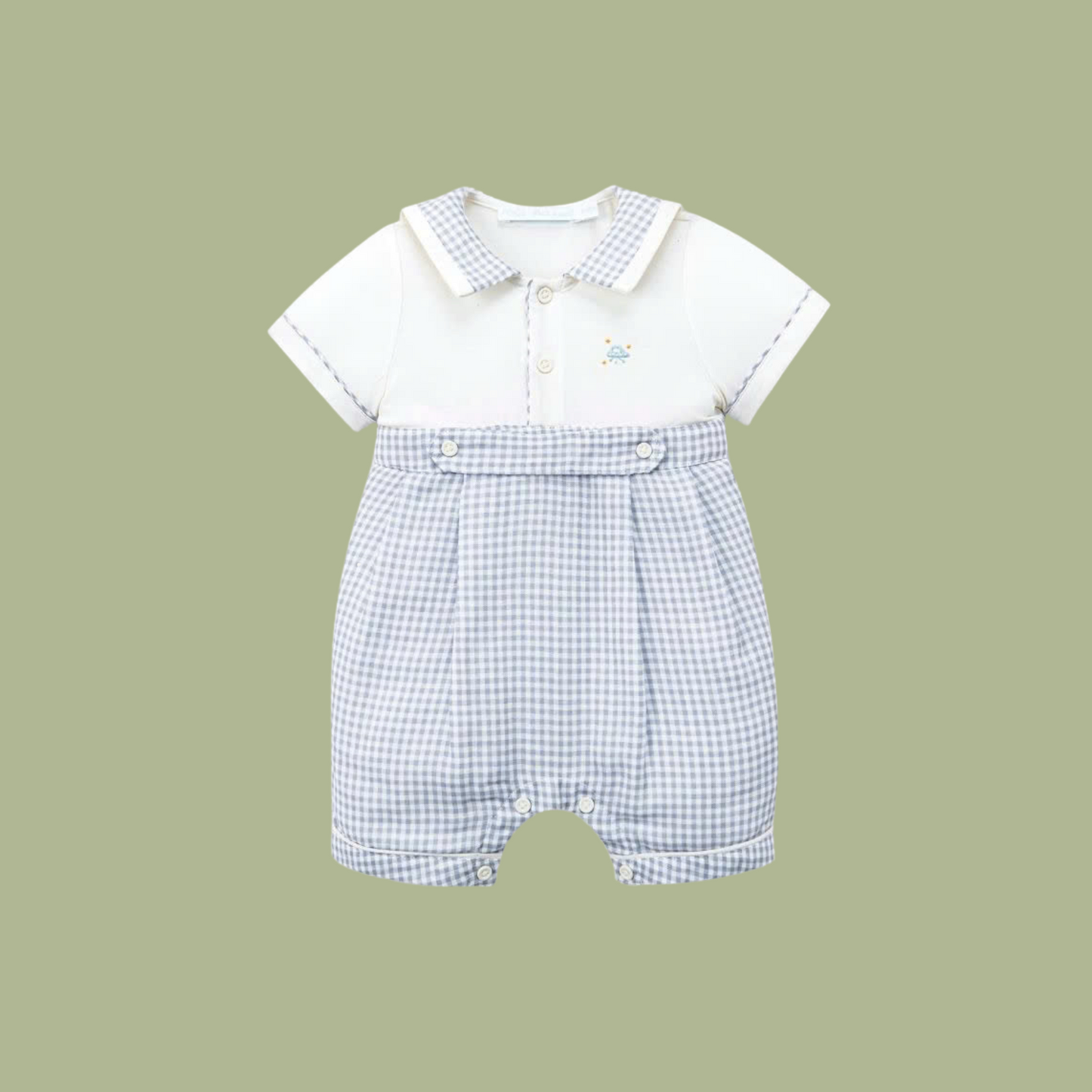 Cloud Nine Check Romper